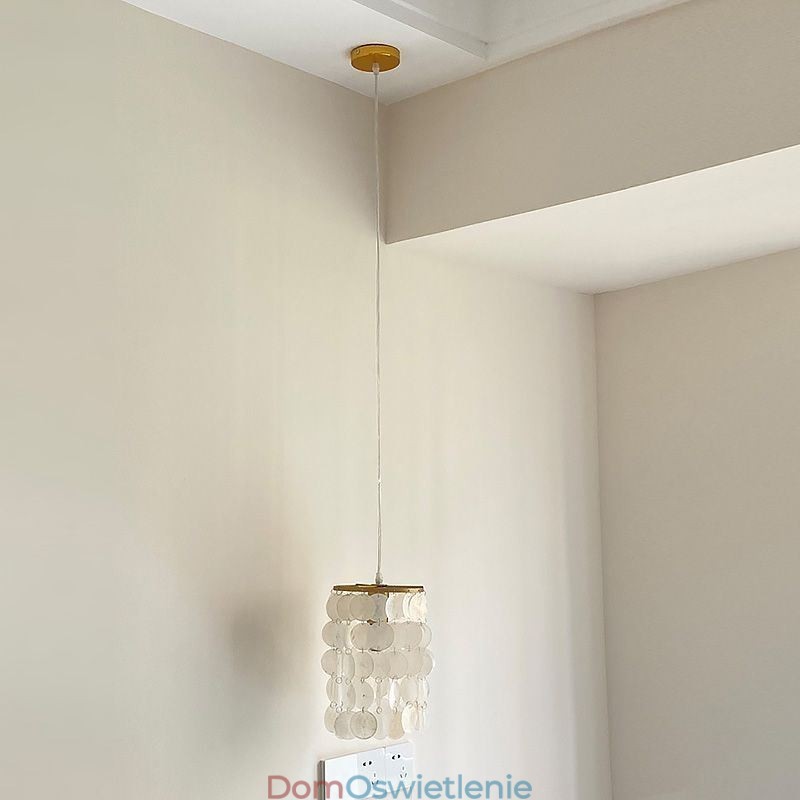 Nowoczesna lampa wisząca Capiz Współczesne mini oświetlenie sufitowe wiszące jadalnia