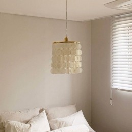 Nowoczesna lampa wisząca Capiz Współczesne mini oświetlenie sufitowe wiszące jadalnia