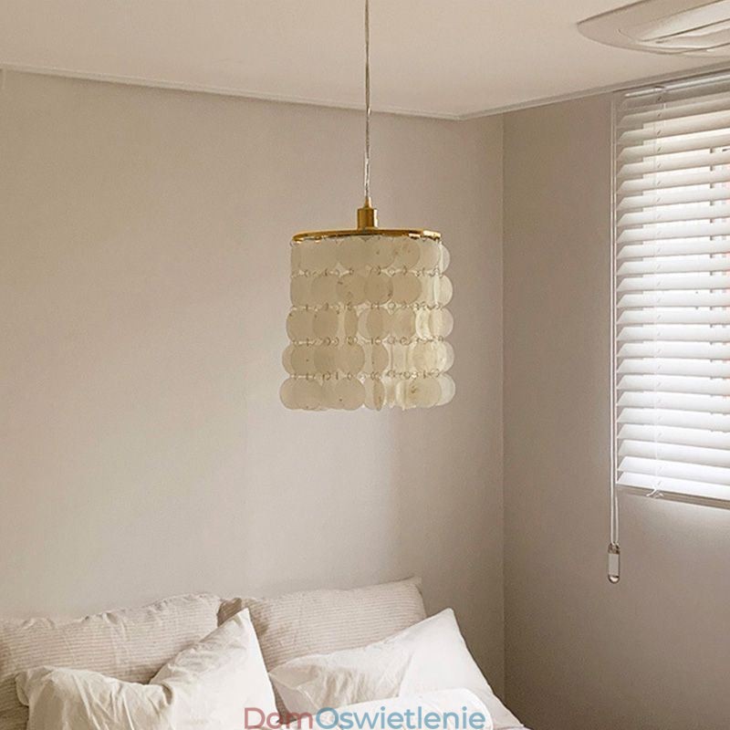 Nowoczesna lampa wisząca Capiz Współczesne mini oświetlenie sufitowe wiszące jadalnia