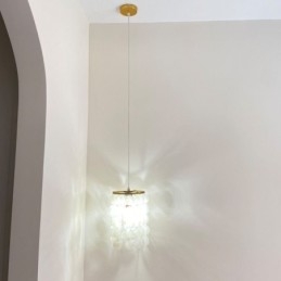 Nowoczesna lampa wisząca Capiz Współczesne mini oświetlenie sufitowe wiszące jadalnia
