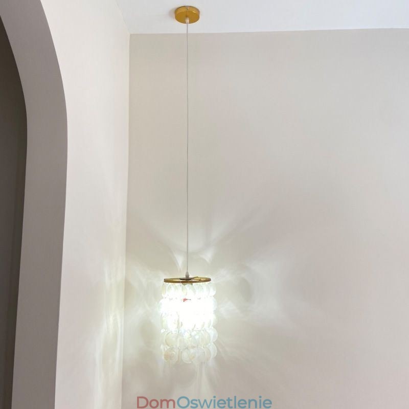 Nowoczesna lampa wisząca Capiz Współczesne mini oświetlenie sufitowe wiszące jadalnia