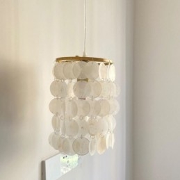 Nowoczesna lampa wisząca Capiz Współczesne mini oświetlenie sufitowe wiszące jadalnia