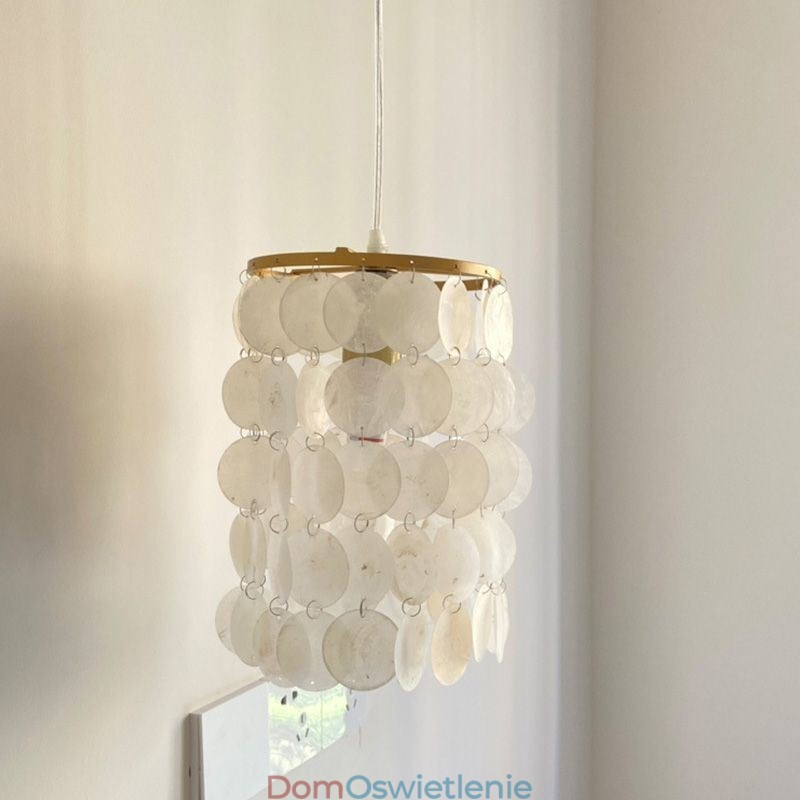 Nowoczesna lampa wisząca Capiz Współczesne mini oświetlenie sufitowe wiszące jadalnia