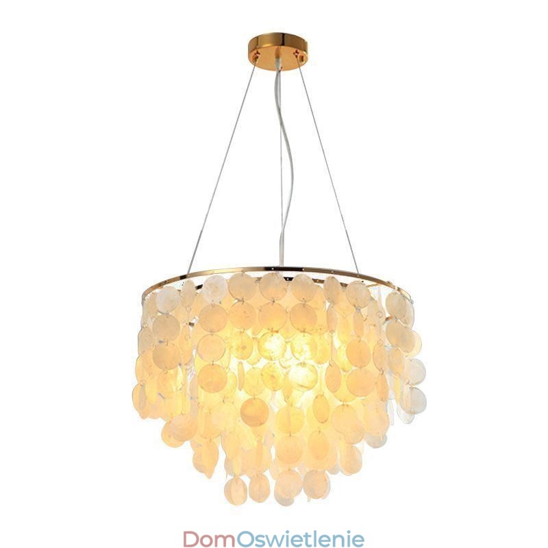 Nowoczesna biała muszla sufitowa lampa wisząca żyrandol