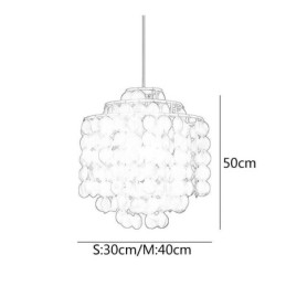 Nowoczesna klasyczna lampa wisząca z białym kloszem muszlowym