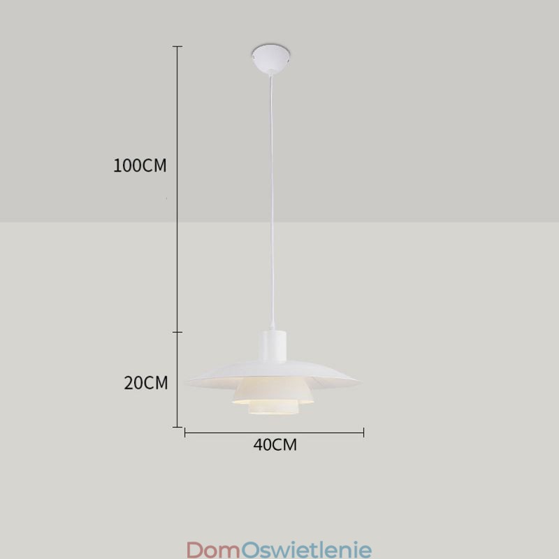Białe aluminiowe oświetlenie wiszące nowoczesny żyrandol regulowany wiszący oprawa świetlna