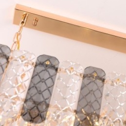 Nowoczesna kryształowa lampa wisząca Luksusowa owalna lampa wisząca