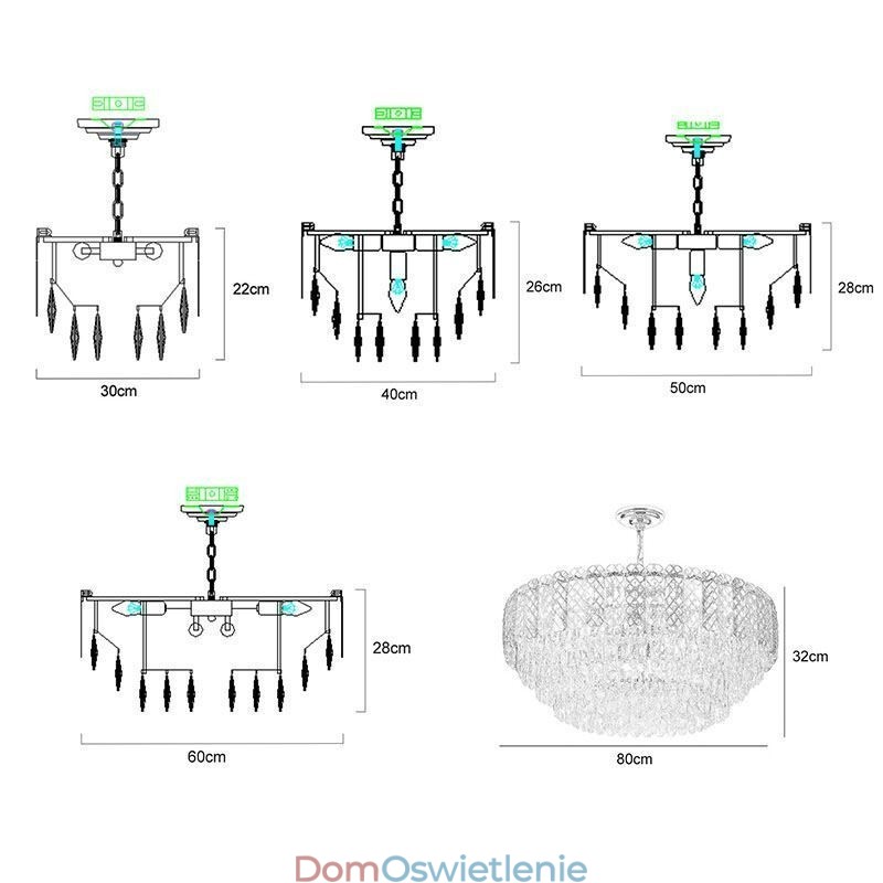 Luksusowa europejska lampa wisząca kryształowa lampa sufitowa