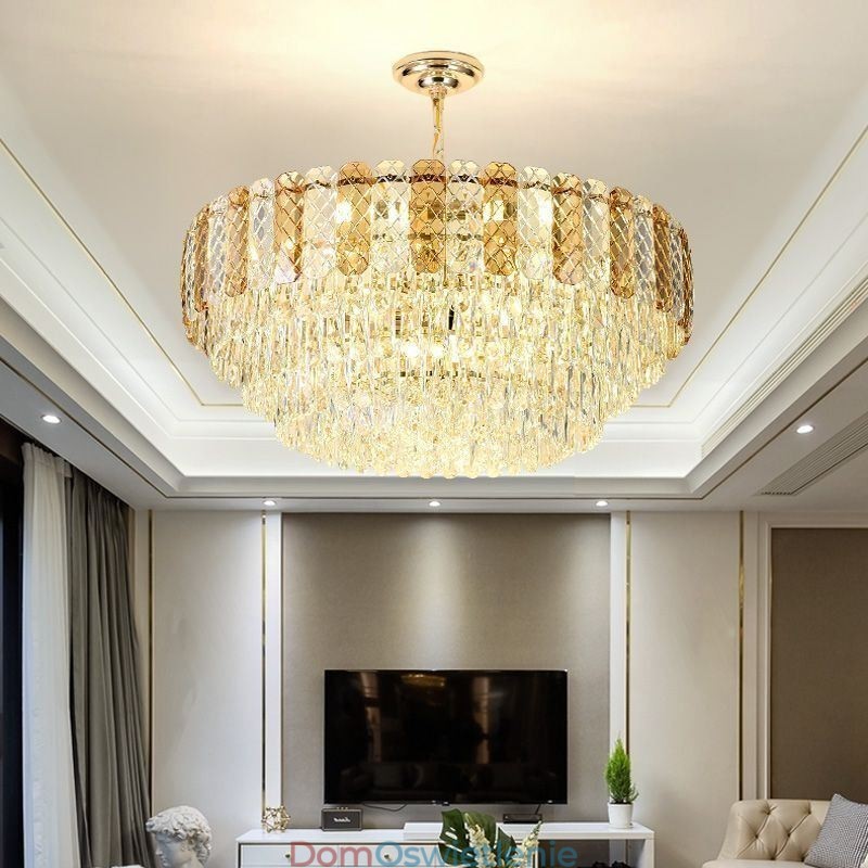 Luksusowa europejska lampa wisząca kryształowa lampa sufitowa