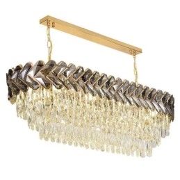 Europejska kryształowa lampa wisząca Luksusowa owalna lampa sufitowa