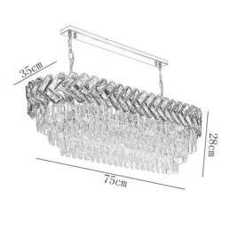 Europejska kryształowa lampa wisząca Luksusowa owalna lampa sufitowa
