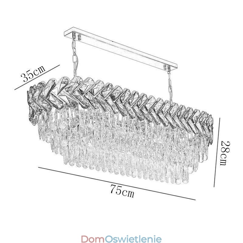 Europejska kryształowa lampa wisząca Luksusowa owalna lampa sufitowa