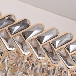 Europejska kryształowa lampa wisząca Luksusowa owalna lampa sufitowa