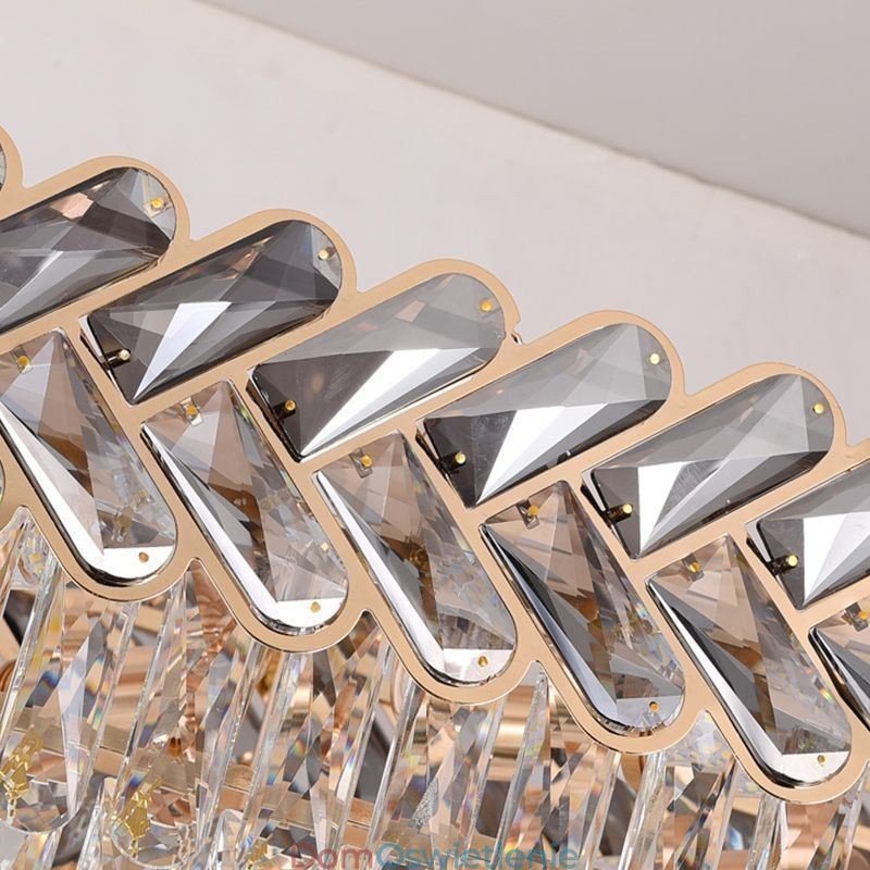 Europejska kryształowa lampa wisząca Luksusowa owalna lampa sufitowa