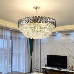 Kryształowa lampa wisząca Złota lampa sufitowa