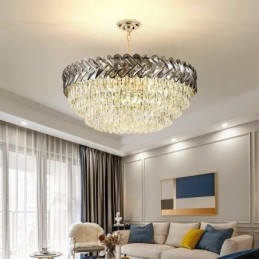 Kryształowa lampa wisząca Złota lampa sufitowa