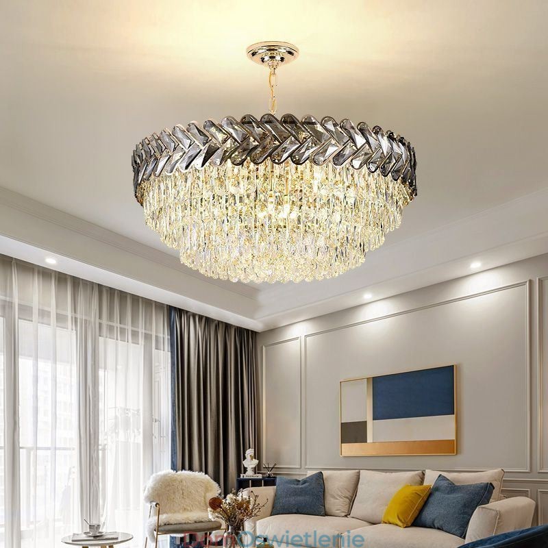 Kryształowa lampa wisząca Złota lampa sufitowa