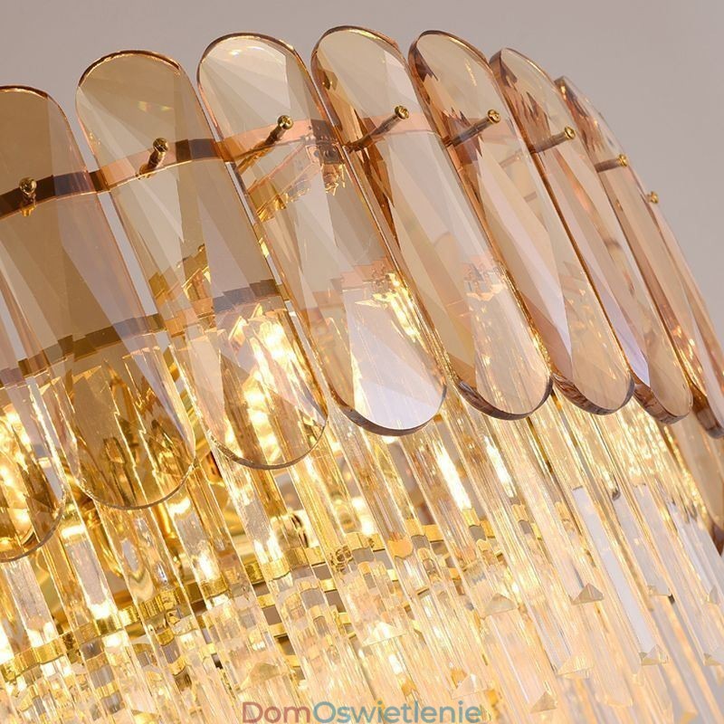 Luksusowa lampa wisząca Kryształowa złota lampa sufitowa
