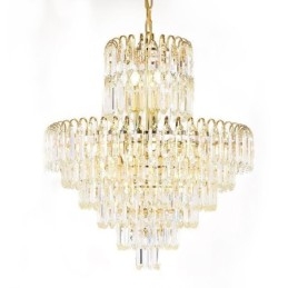 Elegancka lampa wisząca kryształowa okrągła oprawa sufitowa