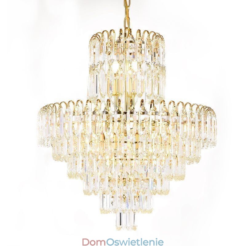Elegancka lampa wisząca kryształowa okrągła oprawa sufitowa