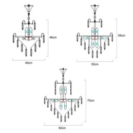 Elegancka lampa wisząca kryształowa okrągła oprawa sufitowa