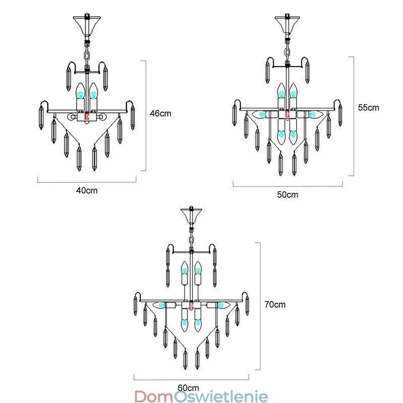 Elegancka lampa wisząca kryształowa okrągła oprawa sufitowa