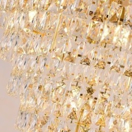 Nowoczesna kryształowa lampa wisząca stożkowa lampa sufitowa