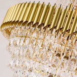 Nowoczesna kryształowa lampa wisząca stożkowa lampa sufitowa