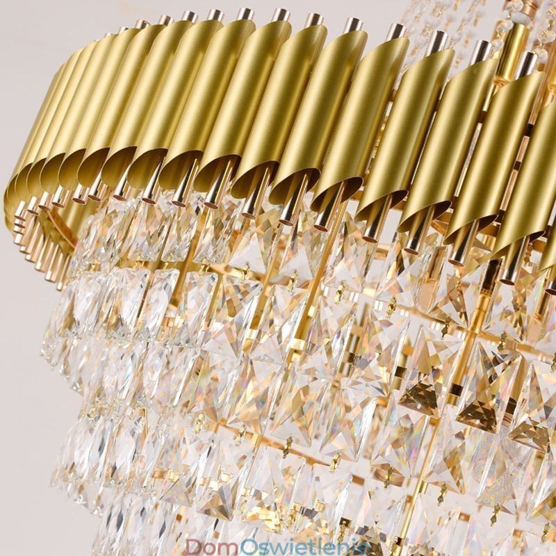 Nowoczesna kryształowa lampa wisząca stożkowa lampa sufitowa