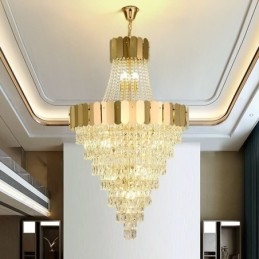 Europejska kryształowa lampa wisząca stożkowa lampa wisząca
