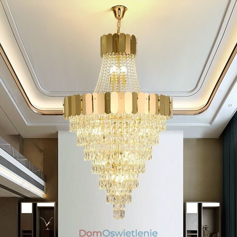 Europejska kryształowa lampa wisząca stożkowa lampa wisząca