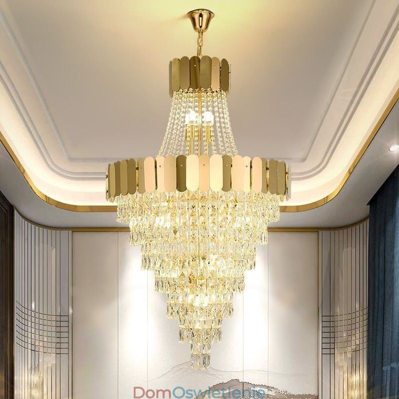 Europejska kryształowa lampa wisząca stożkowa lampa wisząca