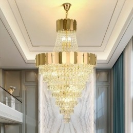Europejska kryształowa lampa wisząca stożkowa lampa wisząca
