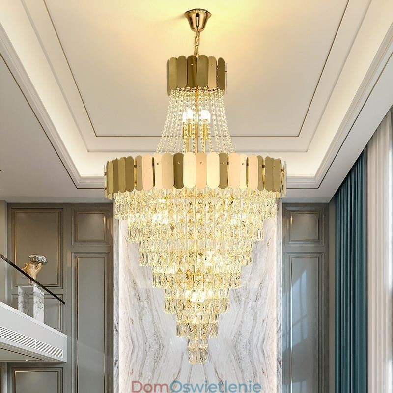 Europejska kryształowa lampa wisząca stożkowa lampa wisząca