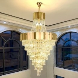 Europejska kryształowa lampa wisząca stożkowa lampa wisząca
