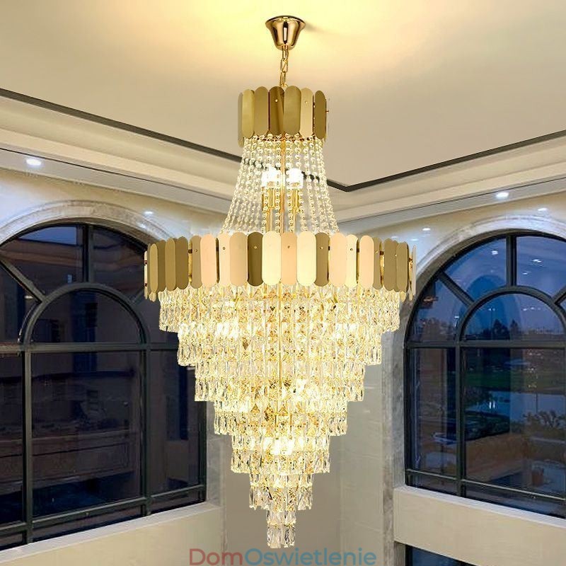 Europejska kryształowa lampa wisząca stożkowa lampa wisząca