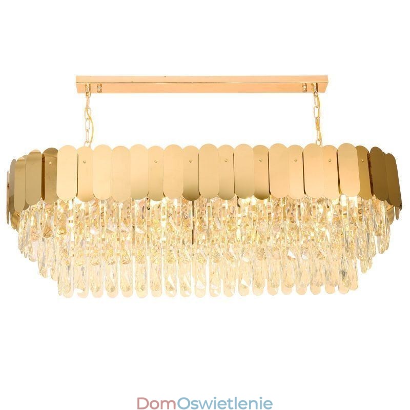 Kryształowa lampa wisząca Luksusowa owalna lampa sufitowa