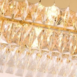 Kryształowa lampa wisząca Luksusowa owalna lampa sufitowa