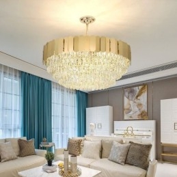 Nowoczesna lampa wisząca Kryształowa okrągła lampa wisząca sufitowa