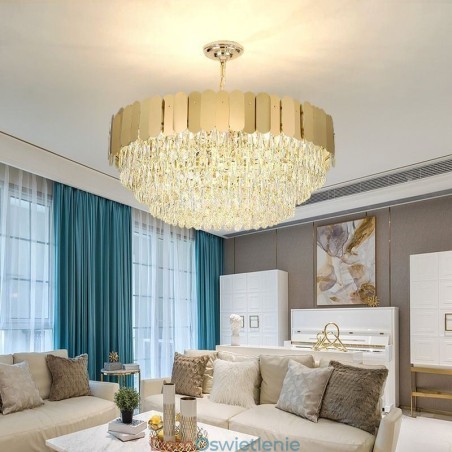 Nowoczesna lampa wisząca Kryształowa okrągła lampa wisząca sufitowa Nowoczesna lampa wisząca Kryształowa okrągła lampa wisząca sufitowa