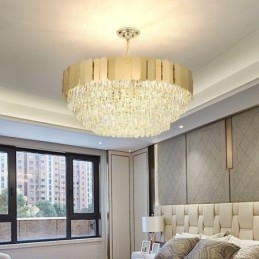 Nowoczesna lampa wisząca Kryształowa okrągła lampa wisząca sufitowa