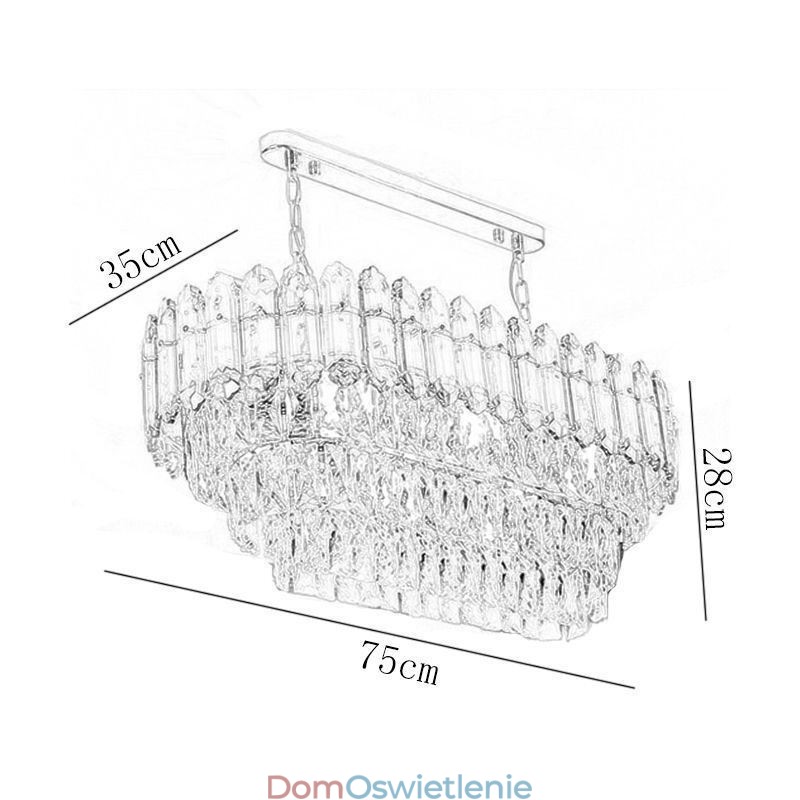 Nowoczesna kryształowa lampa wisząca Luksusowa owalna lampa sufitowa