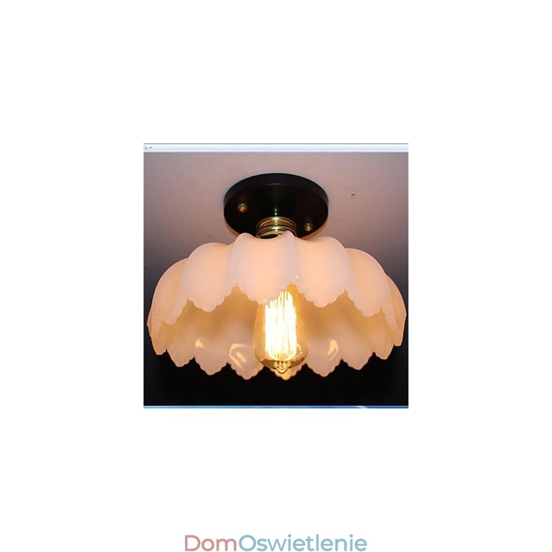 Imitacja szkła jadeitowego Retro 1 Head Lotus sufitowa lampa