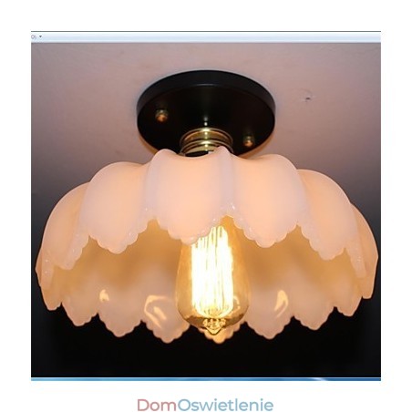 Imitacja szkła jadeitowego Retro 1 Head Lotus sufitowa lampa Imitacja szkła jadeitowego Retro 1 Head Lotus sufitowa lampa