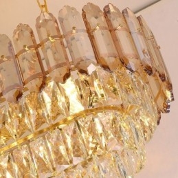 Nowoczesna kryształowa lampa wisząca Luksusowa owalna lampa sufitowa