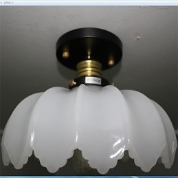 Imitacja szkła jadeitowego Retro 1 Head Lotus sufitowa lampa