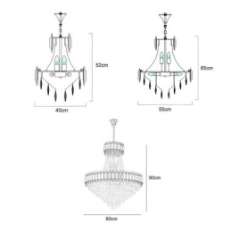 Nowoczesna kryształowa lampa wisząca sufitowa