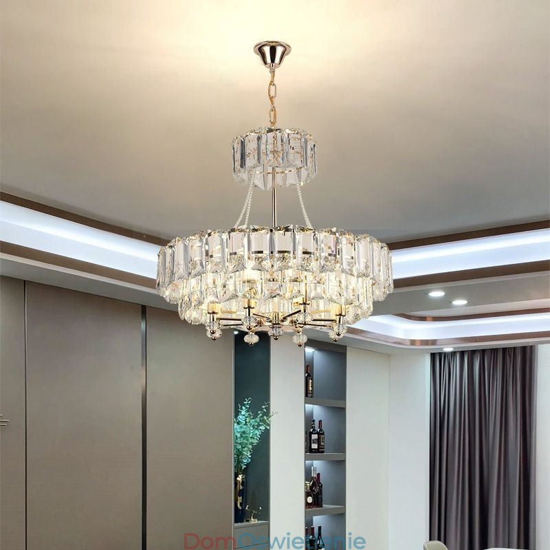 Biała kryształowa lampa wisząca nowoczesne lampy sufitowe lampy wiszące