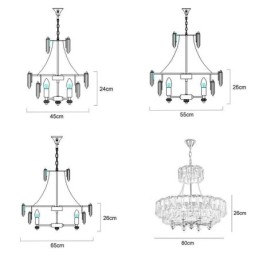 Biała kryształowa lampa wisząca nowoczesne lampy sufitowe lampy wiszące