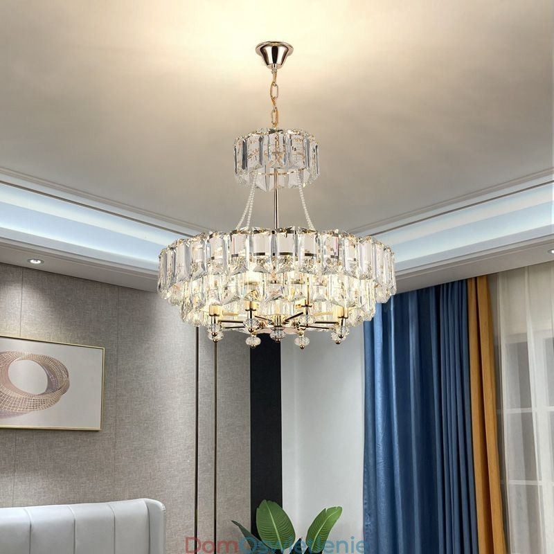 Biała kryształowa lampa wisząca nowoczesne lampy sufitowe lampy wiszące